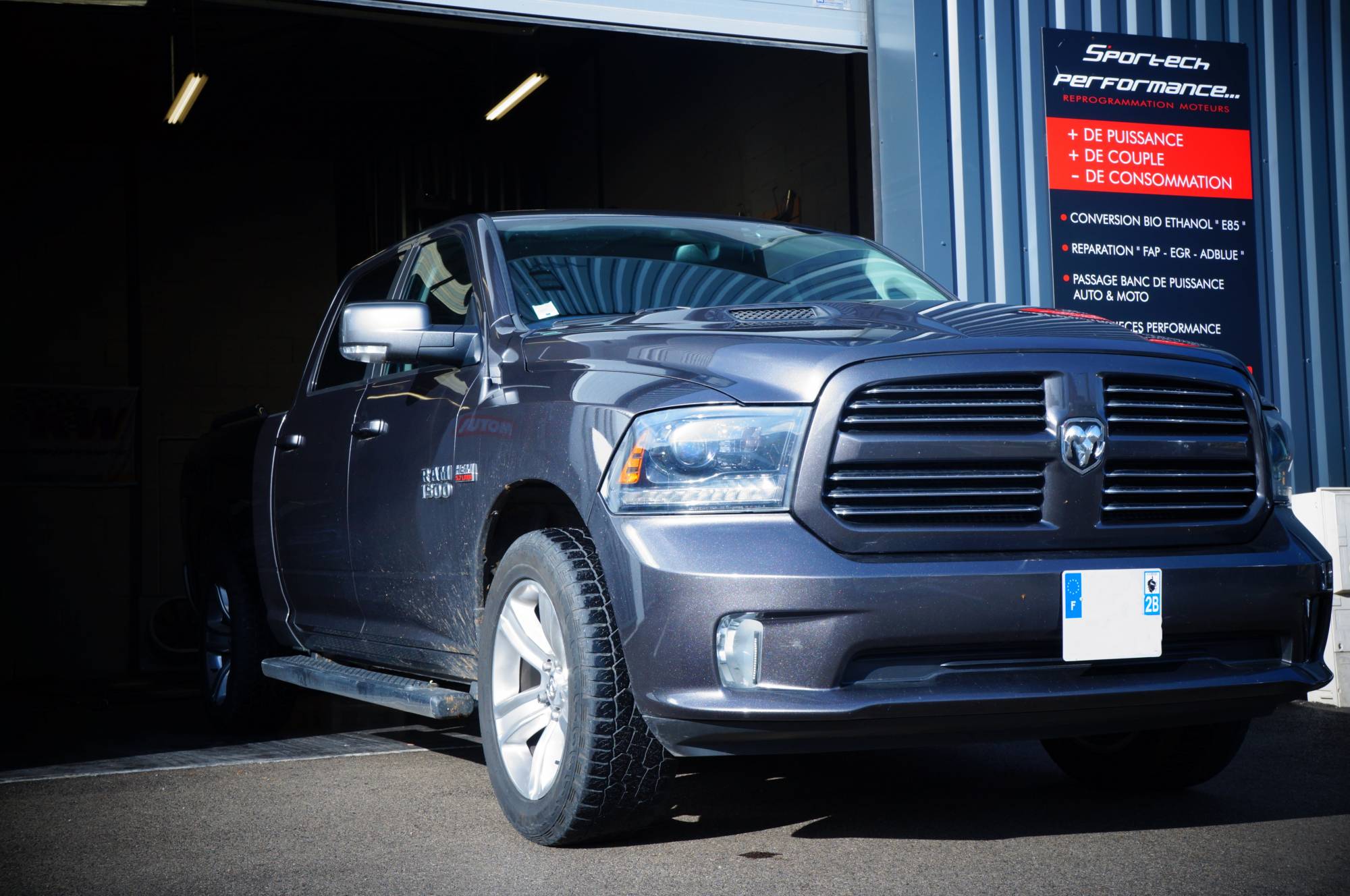Passer mon Dodge RAM V8 à l'éthanol près de Lyon 