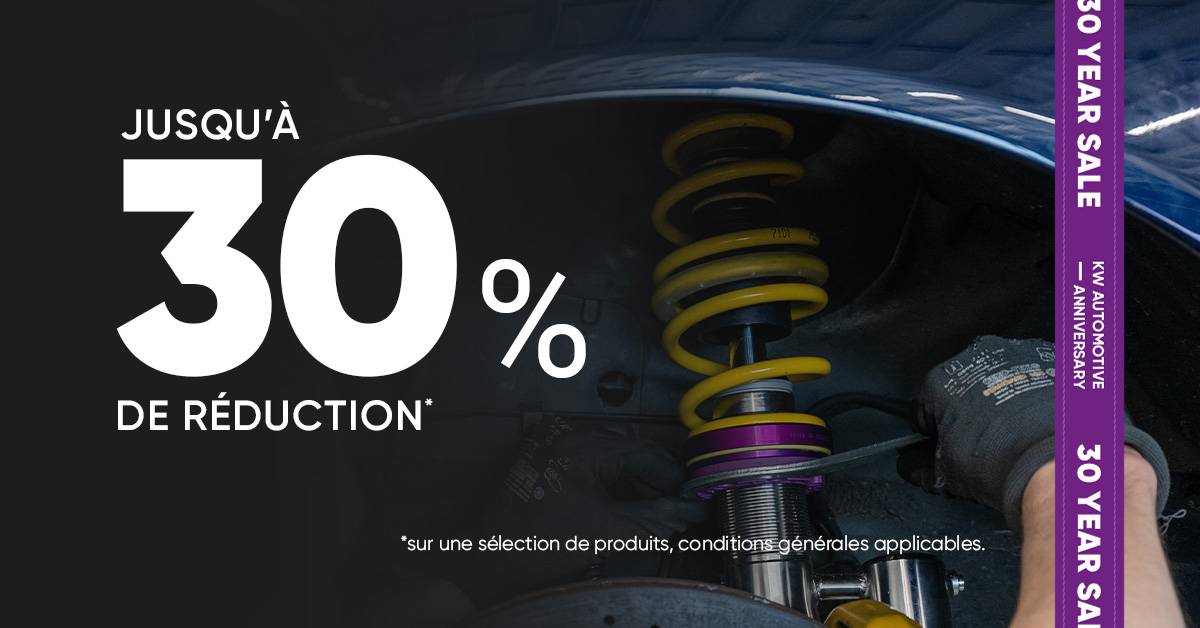remise execptionnel de 30% sur la gamme d'amortisseur KW à Lyon